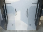 Receveur de douche, sur mesure : Largeur 160 à 210 cm x l. 70 à 100 cm. Bac à douche en résine anti glissant, finition misse, 10 couleurs, Livraison offerte